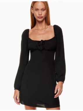 Aritzia SUNDAY BEST "Delilah" Longsleeve Dress Black